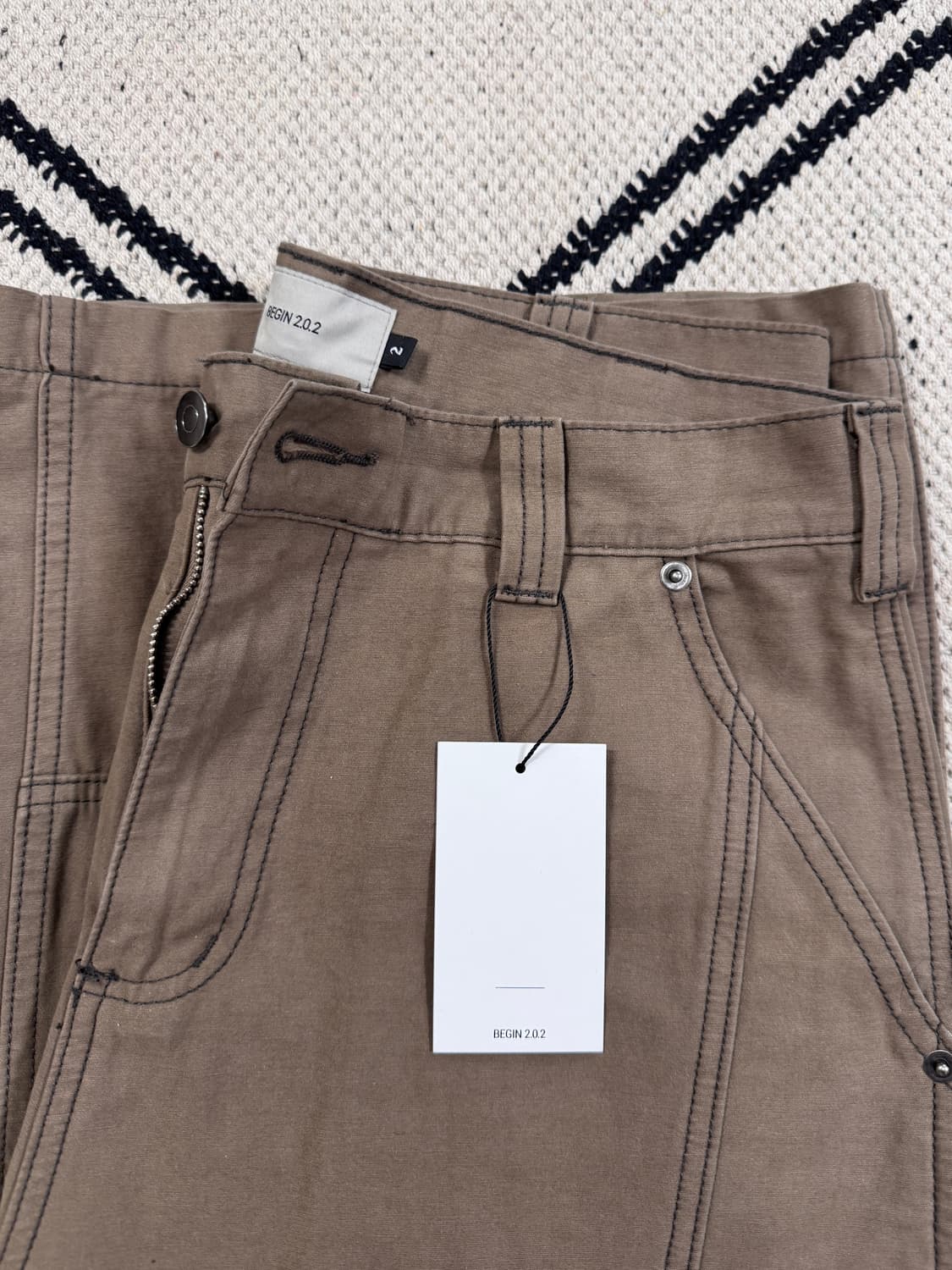 [새제품/2] 비긴202 엣지 워크 라보 팬츠 [페이드 베이지] 상품이미지5