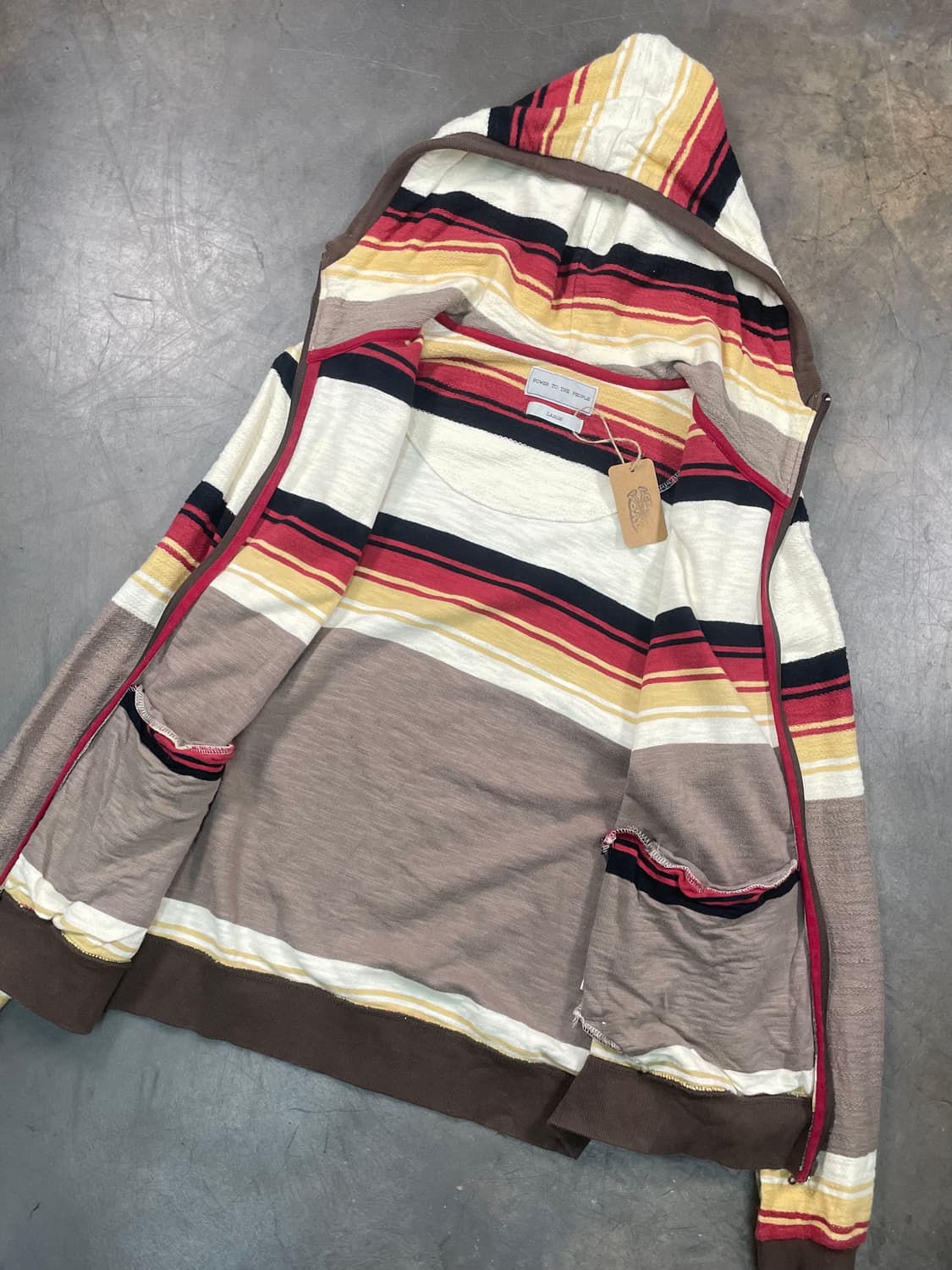 PowerToPeople 에스닉 스트라이프 후드집업 상품이미지5