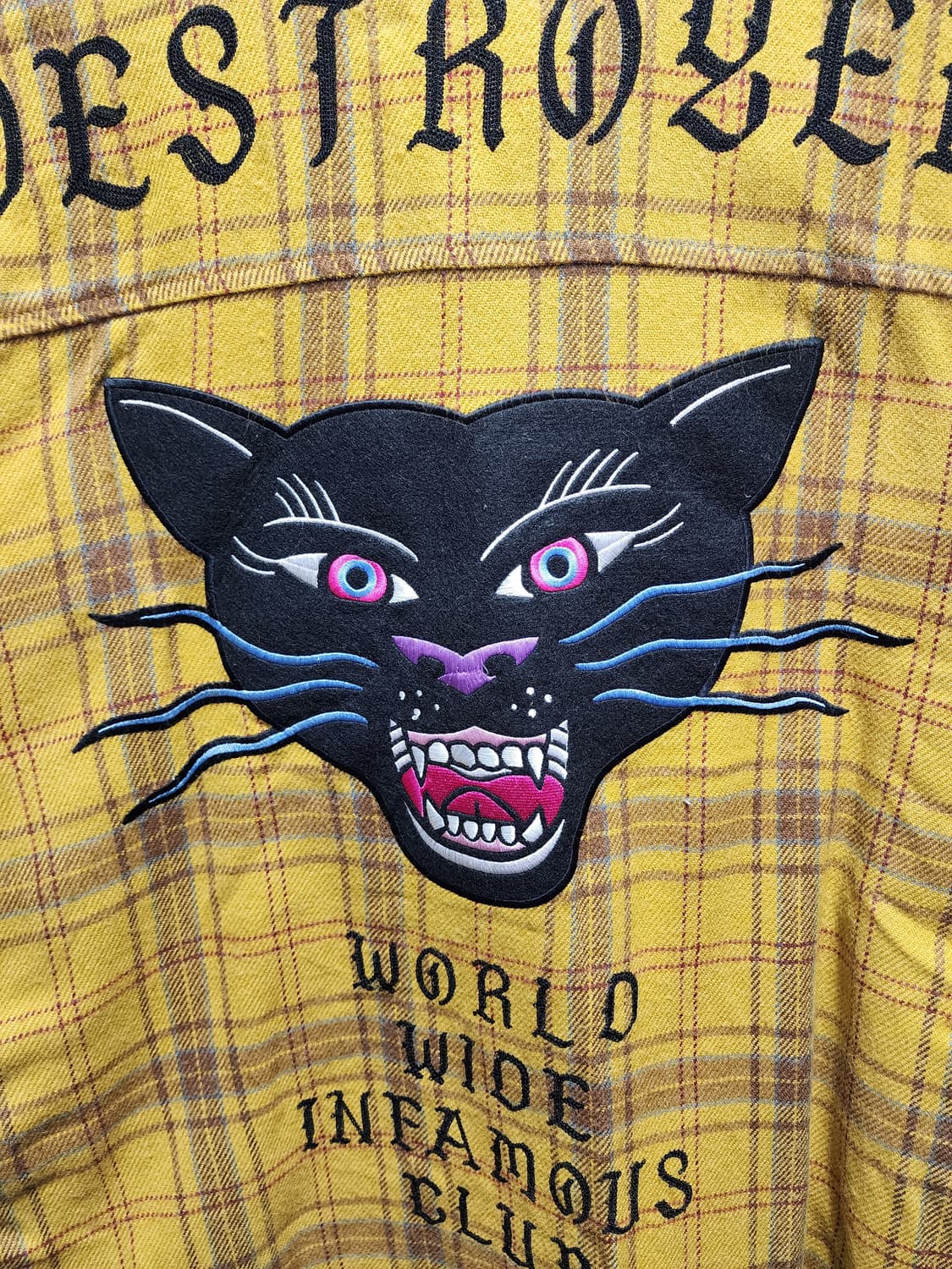 스티그마 고양이자수 타탄체크 셔츠 상품이미지3