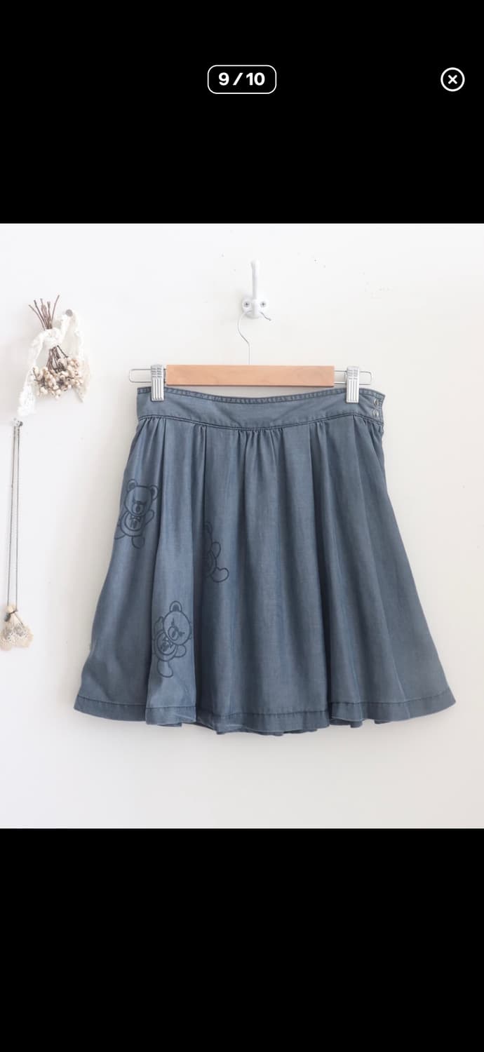 히스테릭 글래머 Blue Fuckbear Skirt 상품이미지9