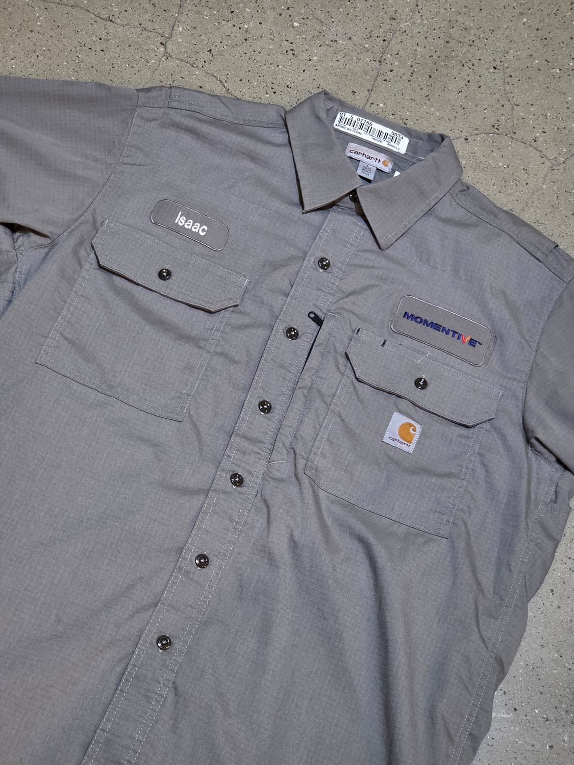 Carhartt 칼하트 그레이 포켓반팔셔츠 상품이미지1