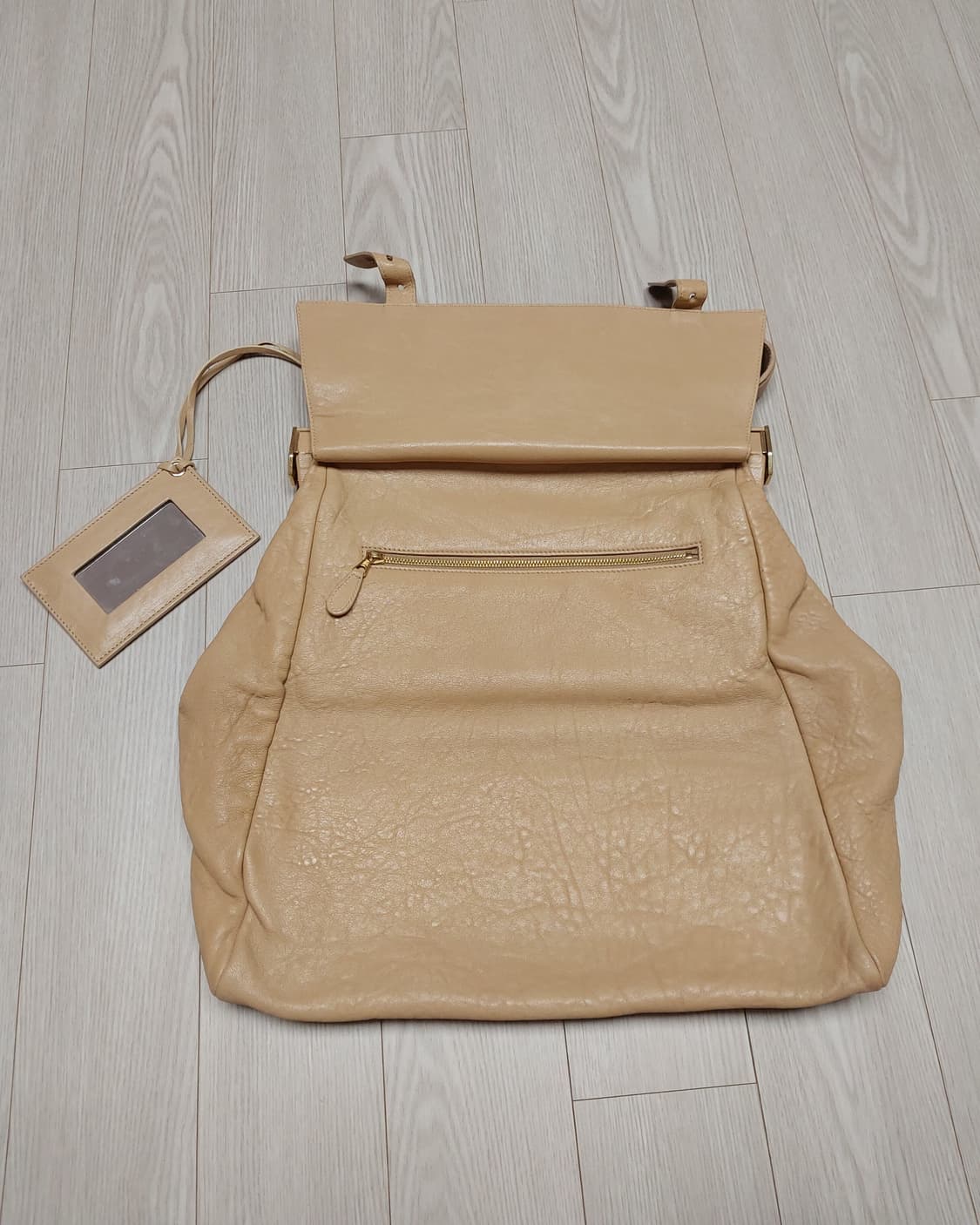 발렌시아가 클래식 레더 투웨이백 베이지 상품이미지6