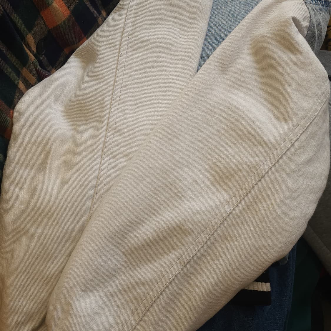 90s 빈티지 데님 바시티 자켓 봄버자켓 자수 M 상품이미지9