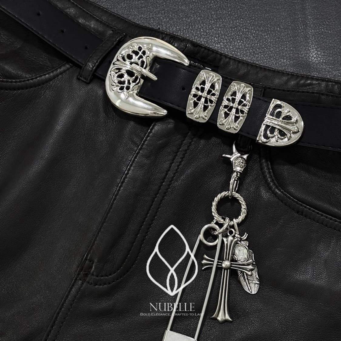 🌗 Chrome western belt / 크롬 볼드 웨스턴 벨트 상품이미지2