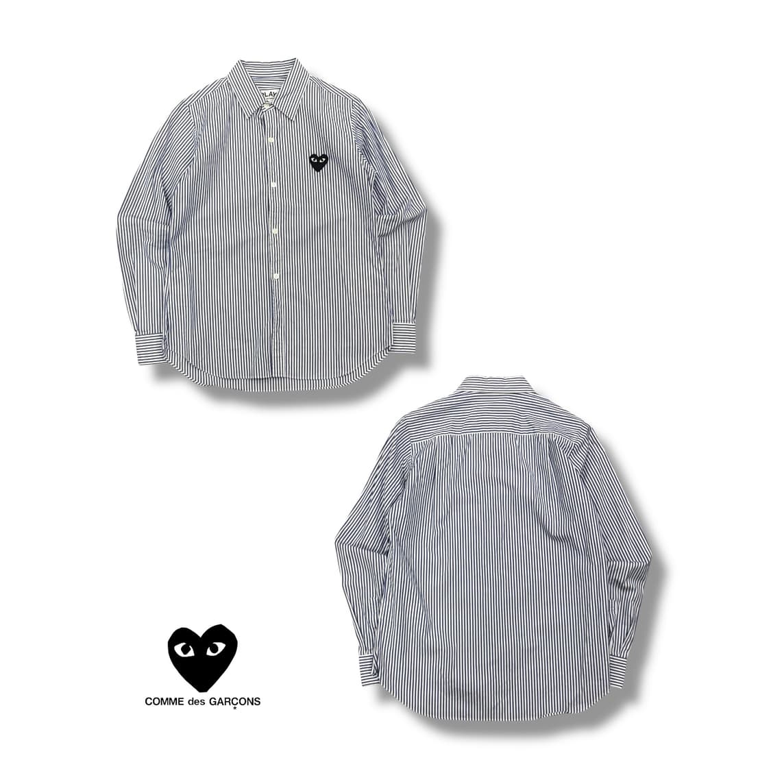 꼼데가르송 하트 와펜 스트라이프 셔츠 상품이미지2