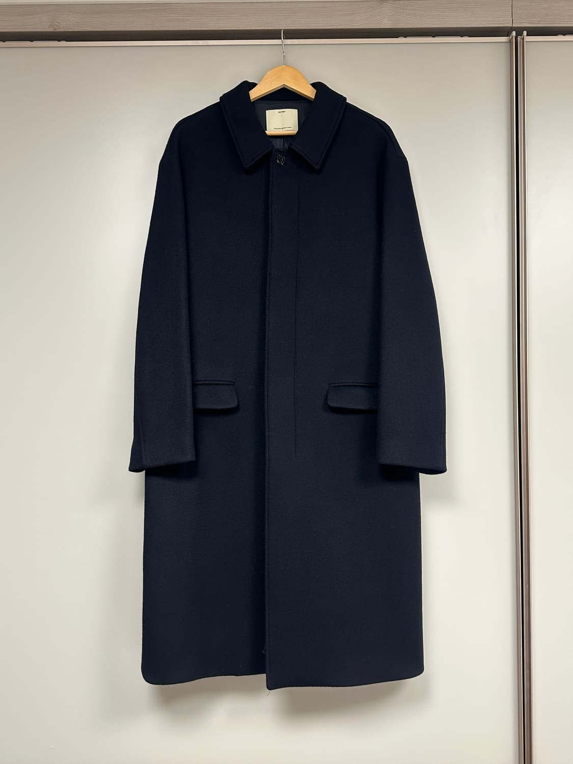 [2] 포터리 멜톤 울 캐시미어 맥코트 다크네이비 상품이미지1