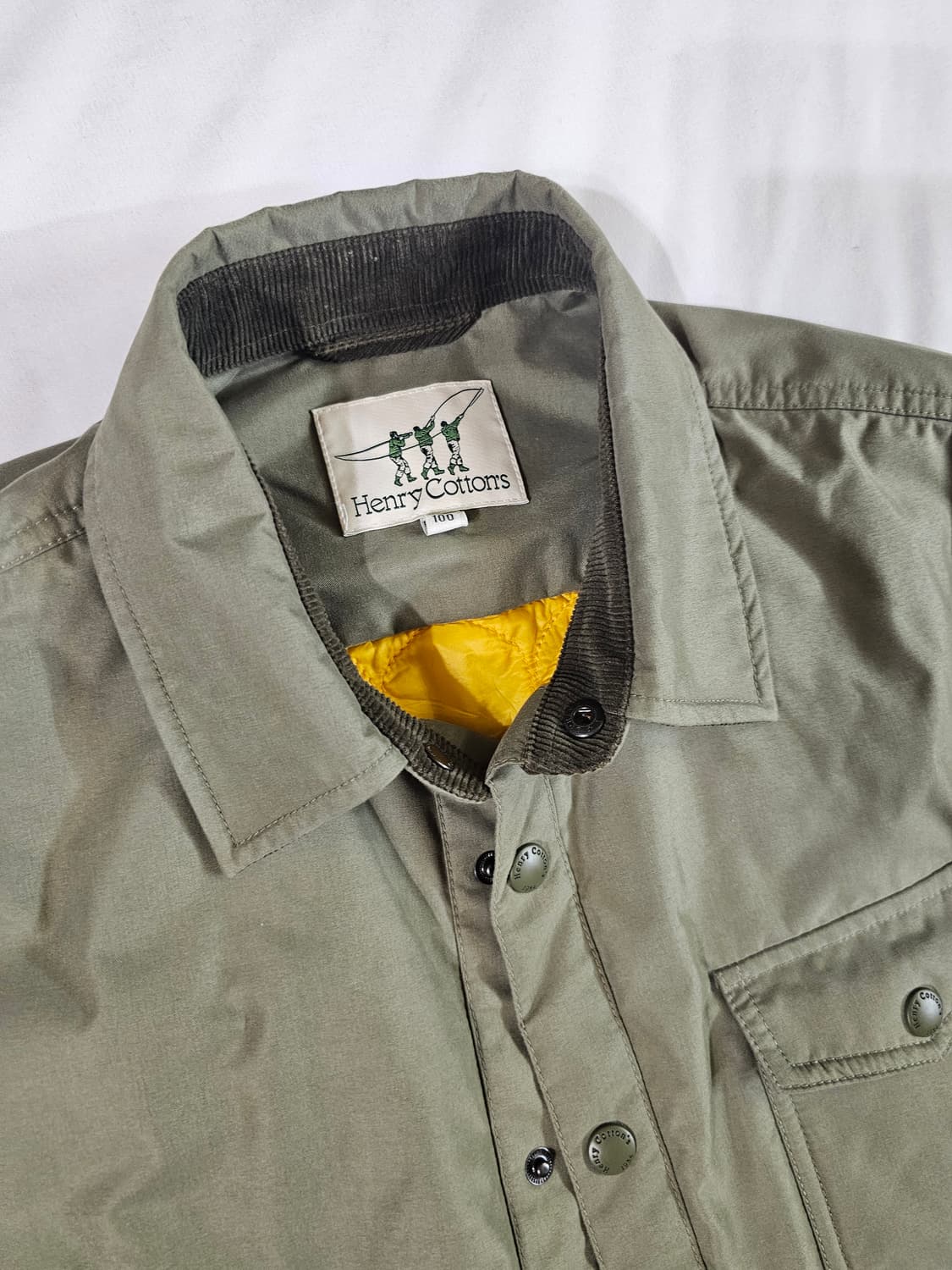 [100] 코오롱 남성 헨리코튼 솔리드 아우터형 패딩 셔츠 자켓 상품이미지3