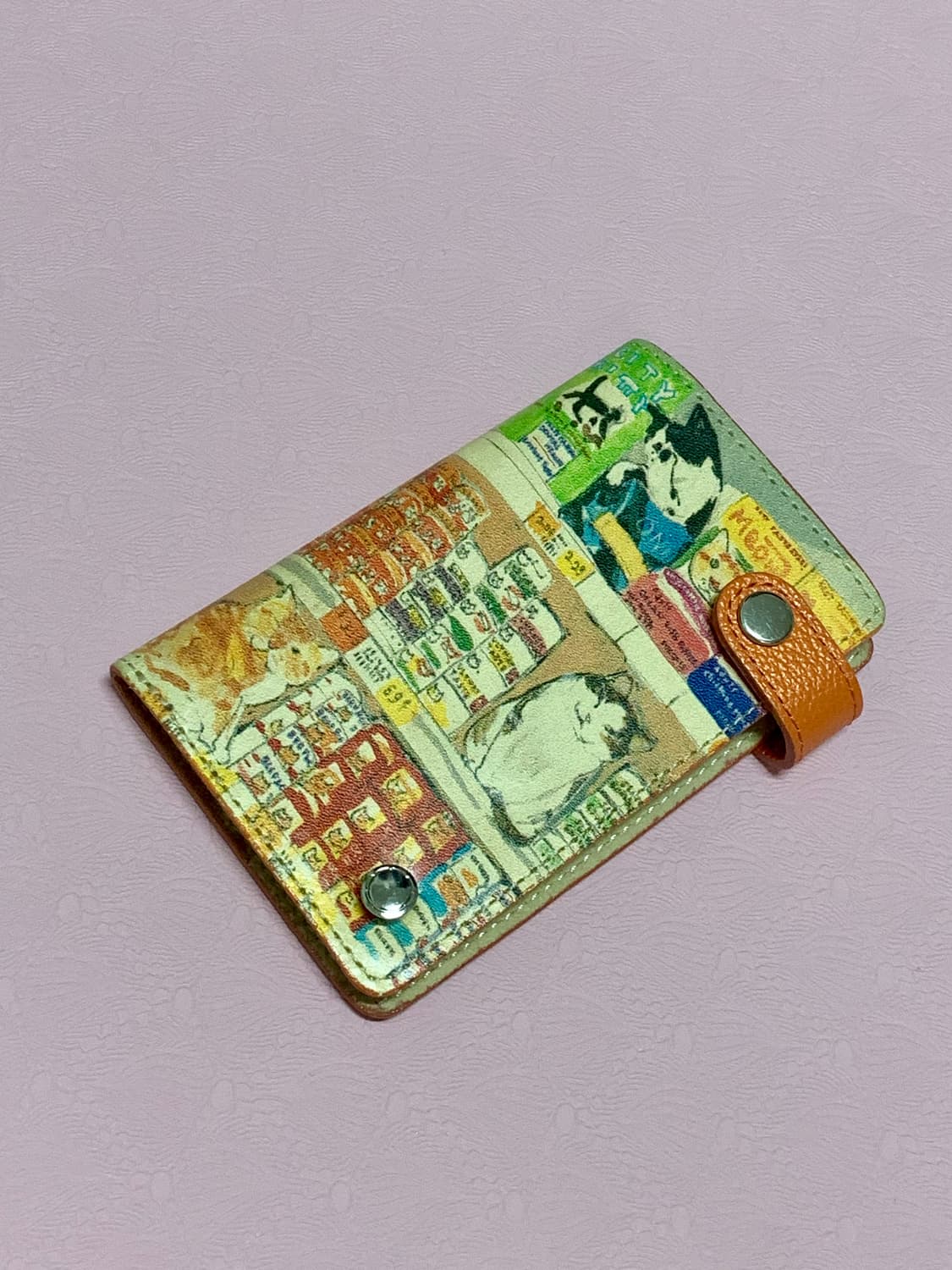 맨하타너스 빈티지 고양이 카드지갑 상품이미지2