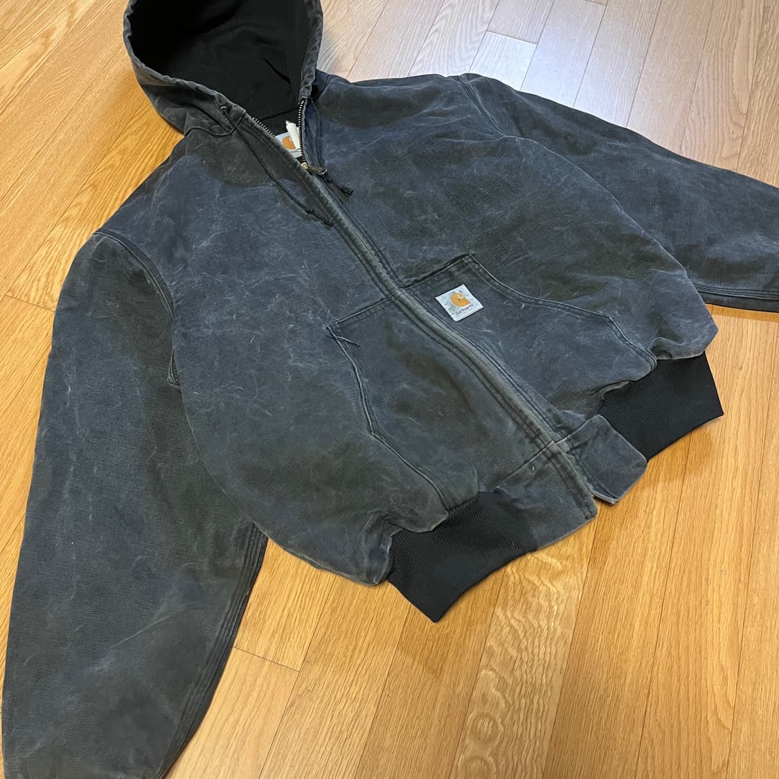 [M] 90s USA 빈티지 칼하트 액티브 자켓 JR105 BLK 상품이미지3