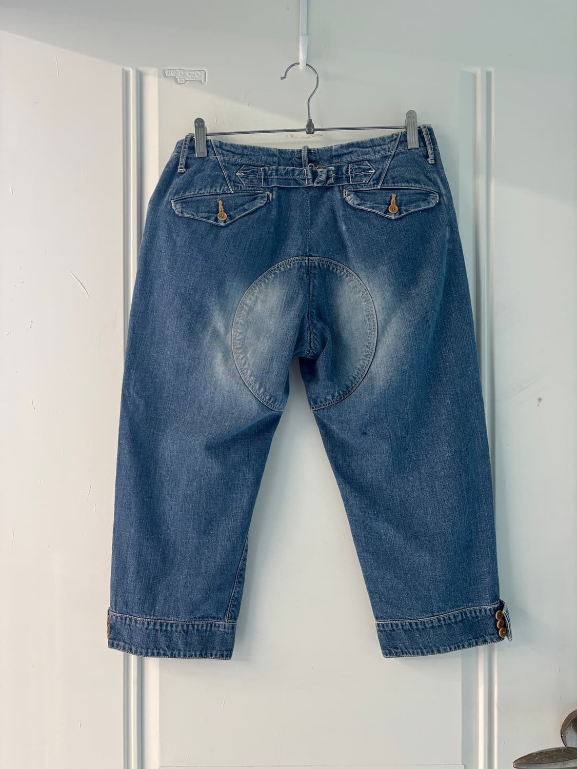 일본빈티지 단추 7부 데님 상품이미지9
