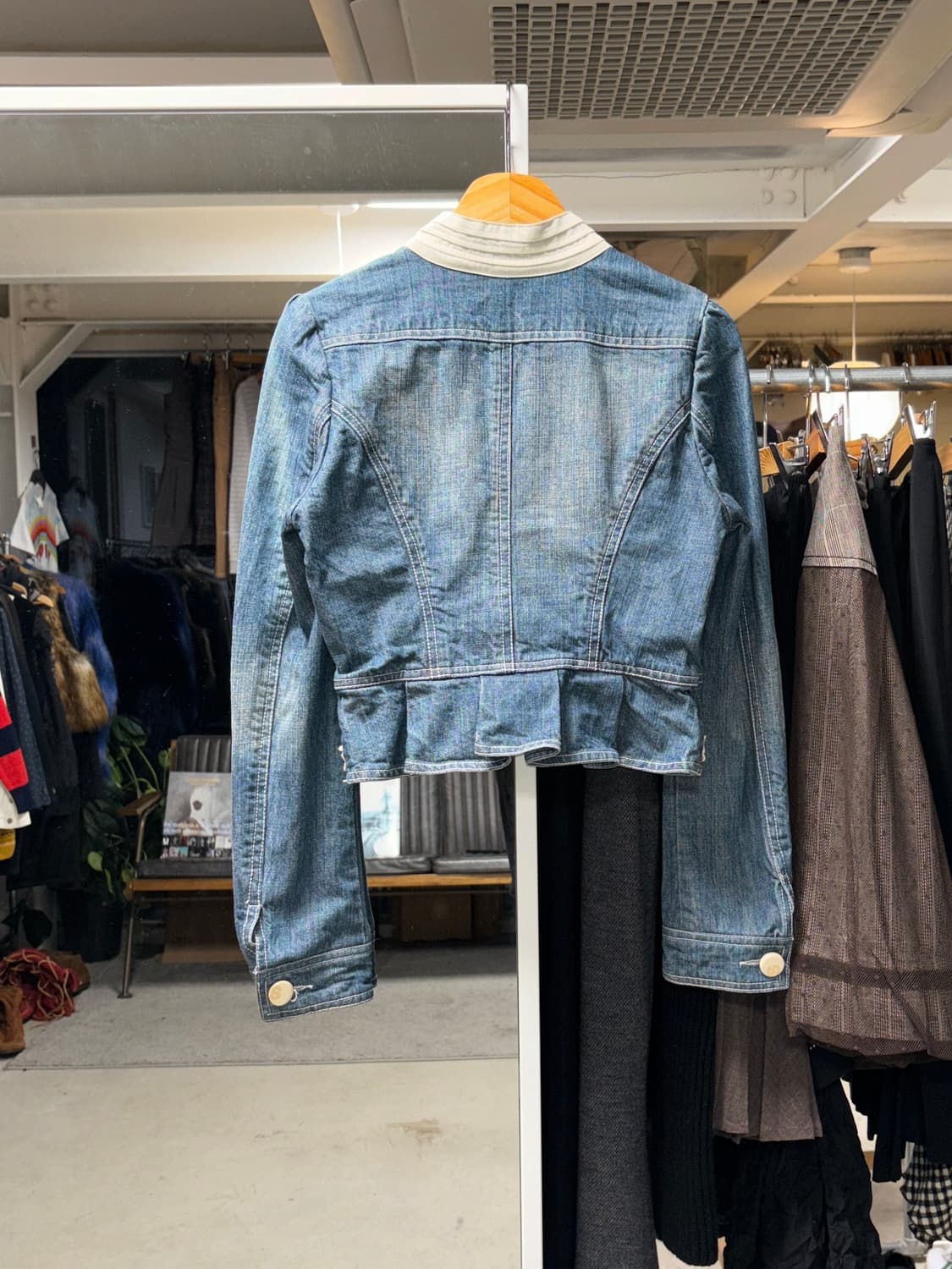 빈티지 나폴레옹 크롭 데님자켓 상품이미지2