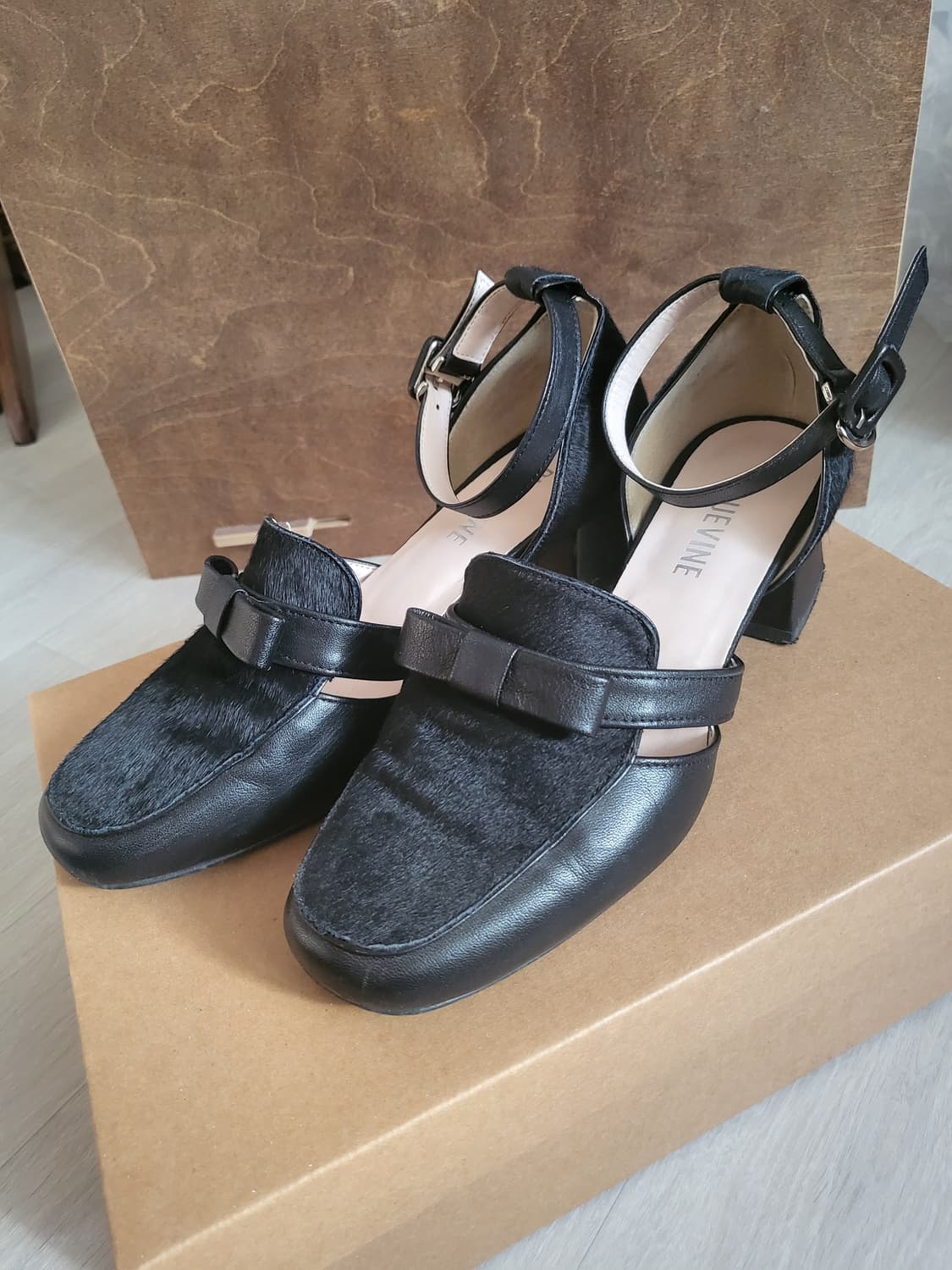 블루바인 로사 메리제인 송치가죽 로퍼힐 수제화 240 상품이미지3