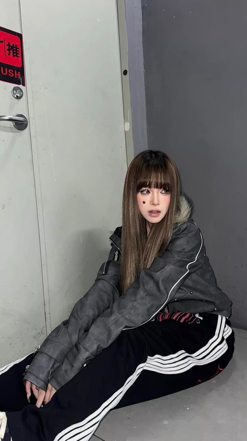 섹시데빌 스트라이프 트랙 팬츠 상품이미지3