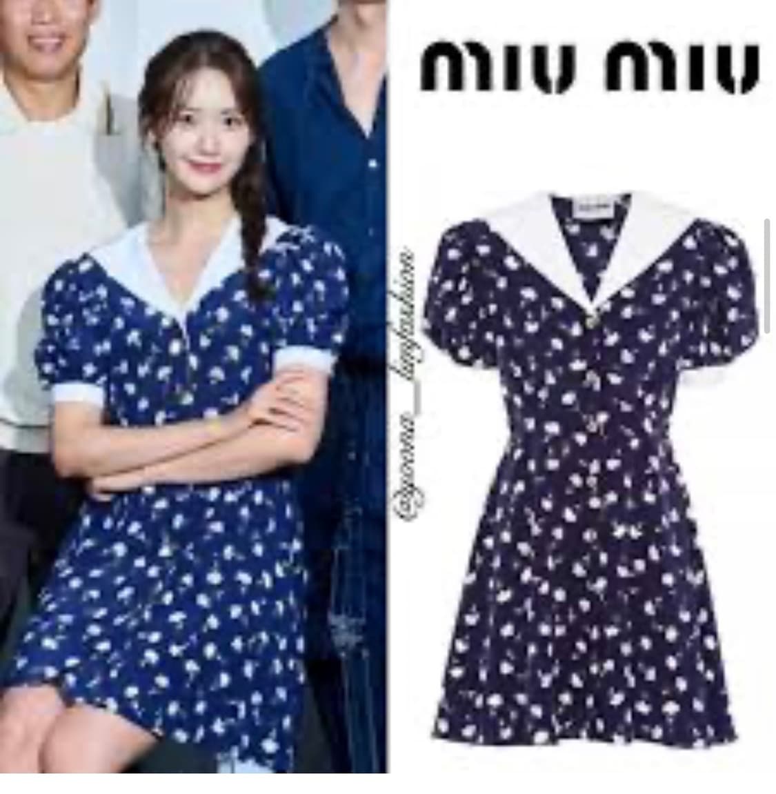 미우미우 플라워 벌룬 실크 원피스 38 상품이미지1