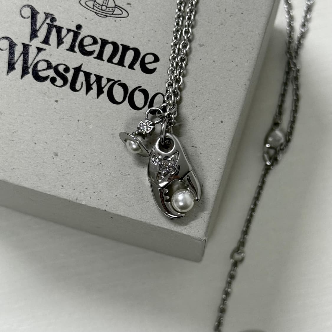 비비안웨스트우드 아카이브 집게 진주펄 orb 팬던트 목걸이 상품이미지2