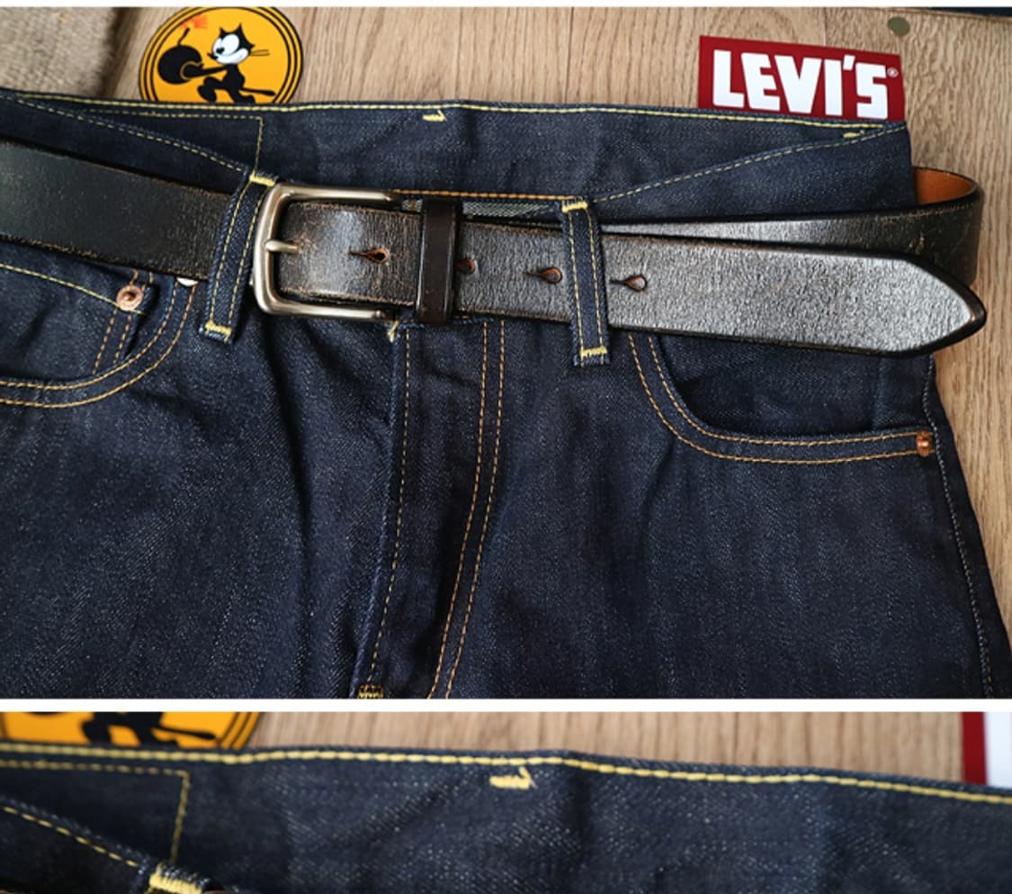 
튼튼한 소가죽 벨트 아메카지 32-36 상품이미지1