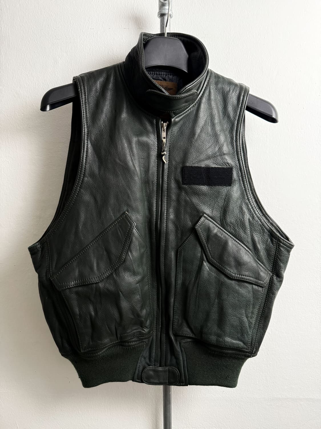 Vintage WORK LEAF Genuine Leather Vest 상품이미지1
