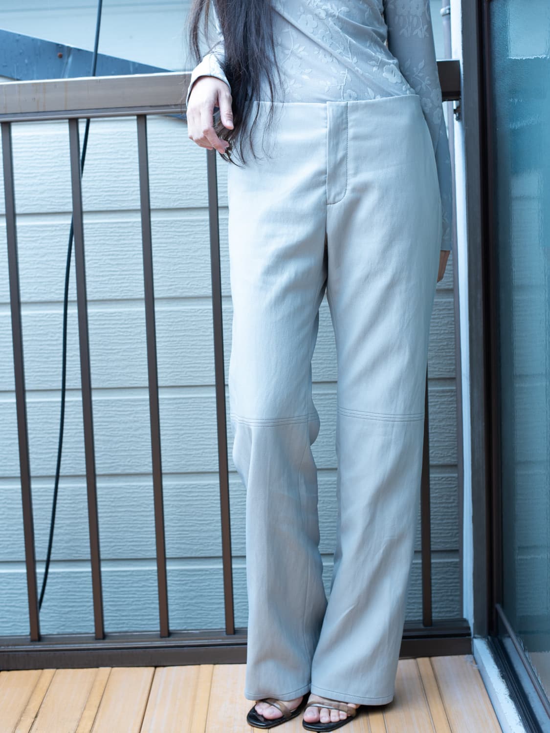 Chiyagi TEAK Trace Pants - sage blue 상품이미지1