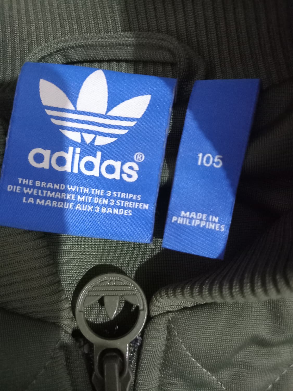 아디다스 희귀 퀄팅 카키 트랙탑 저지 져지집업 95~100 상품이미지4