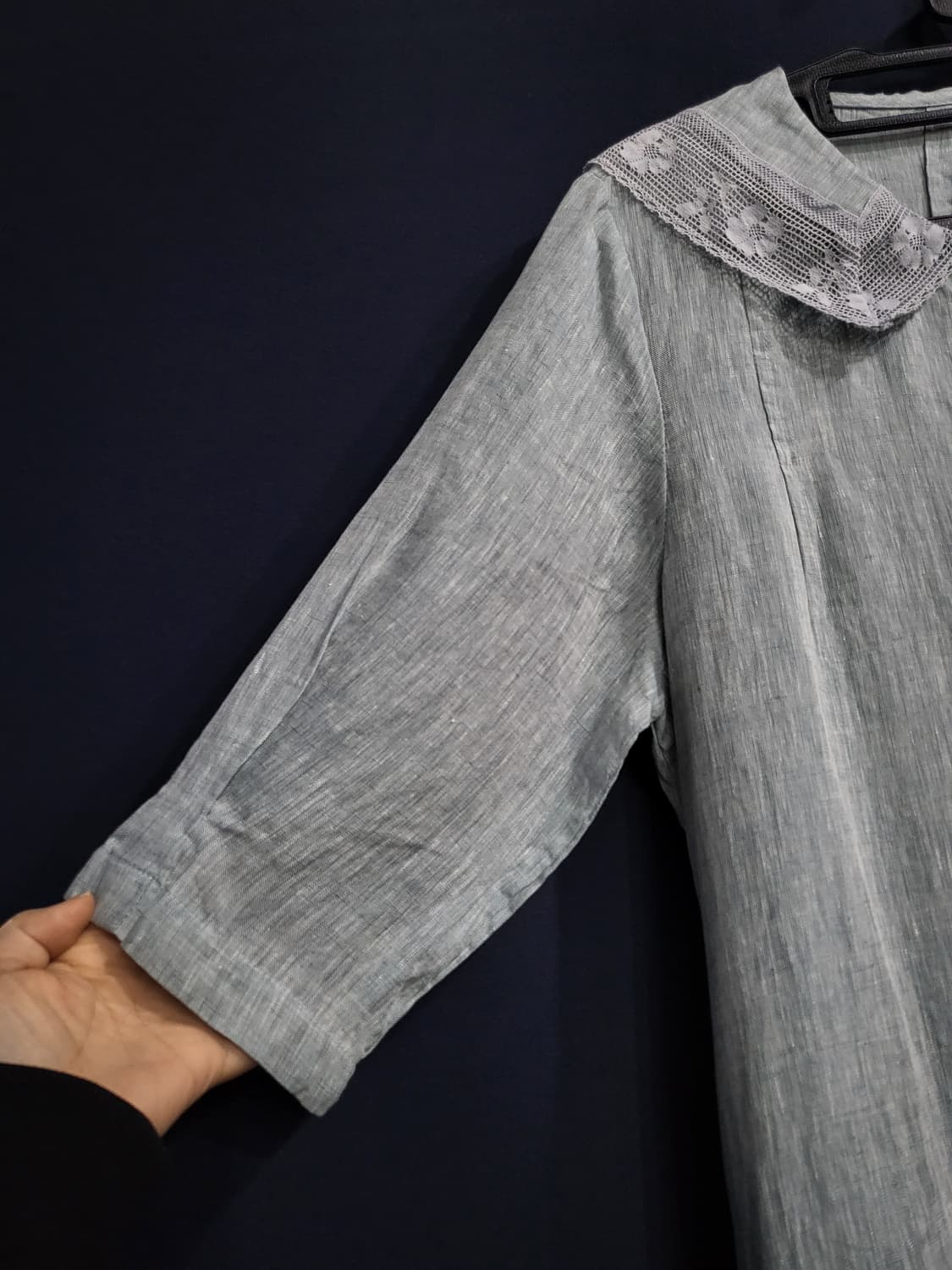 수윤 I CAN 카라 레이스 마 롱원피스 상품이미지3