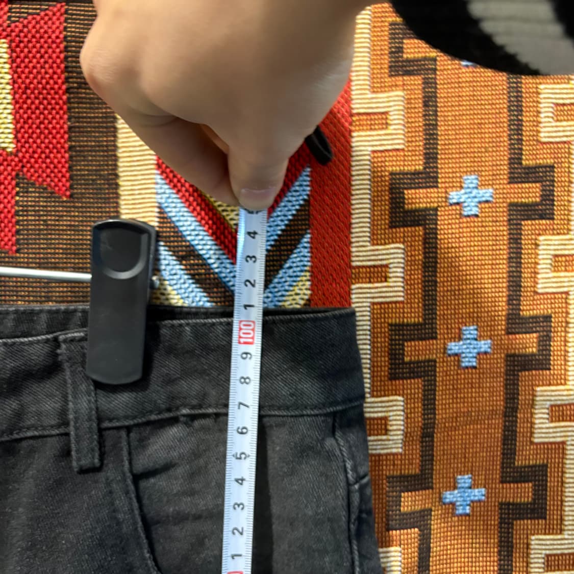 빈티지 백 프린팅 블랙 데님팬츠 상품이미지9