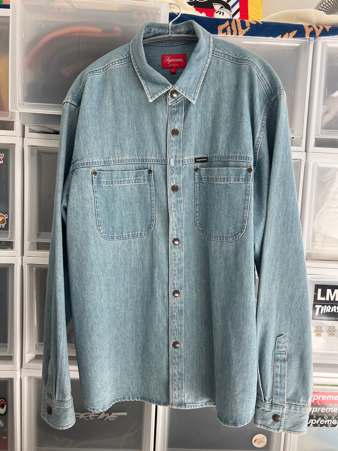 슈프림 데님 셔츠 자켓 L사이즈 상품이미지1