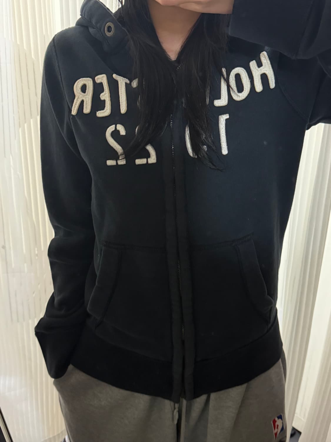 홀리스터 네이비 후드집업 S 상품이미지1