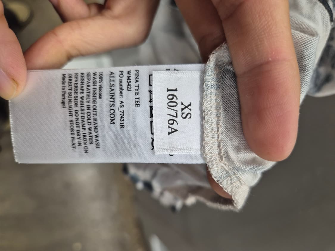 올세인츠 반팔 티셔츠 아이보리/블랙 XS 상품이미지4