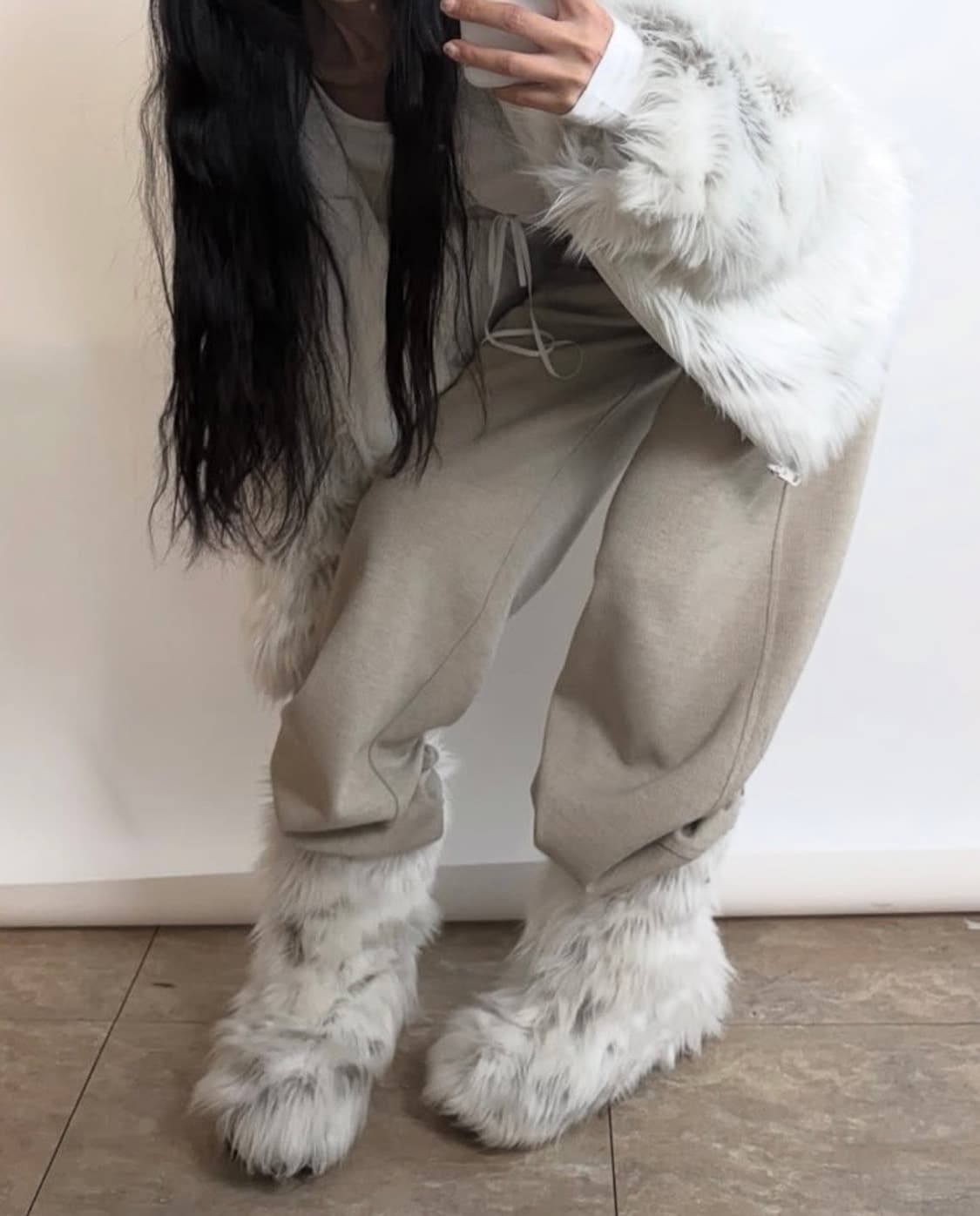 NACHE 나체 니트 와이드 팬츠 상품이미지3