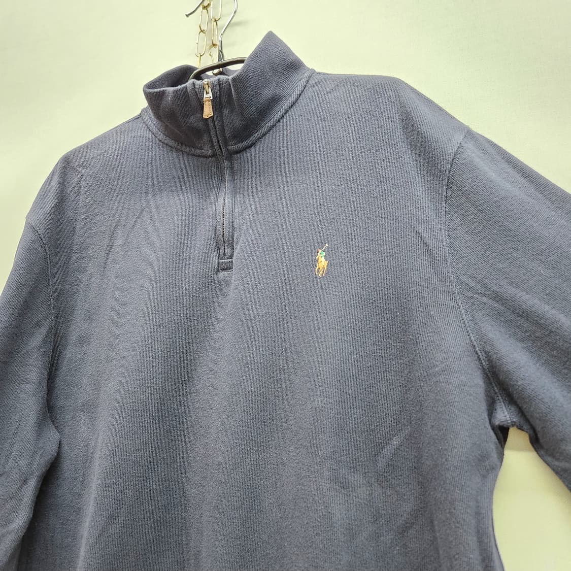 폴로랄프로렌 멀티포니 코튼 니트 반집업 L(2XL) 상품이미지3