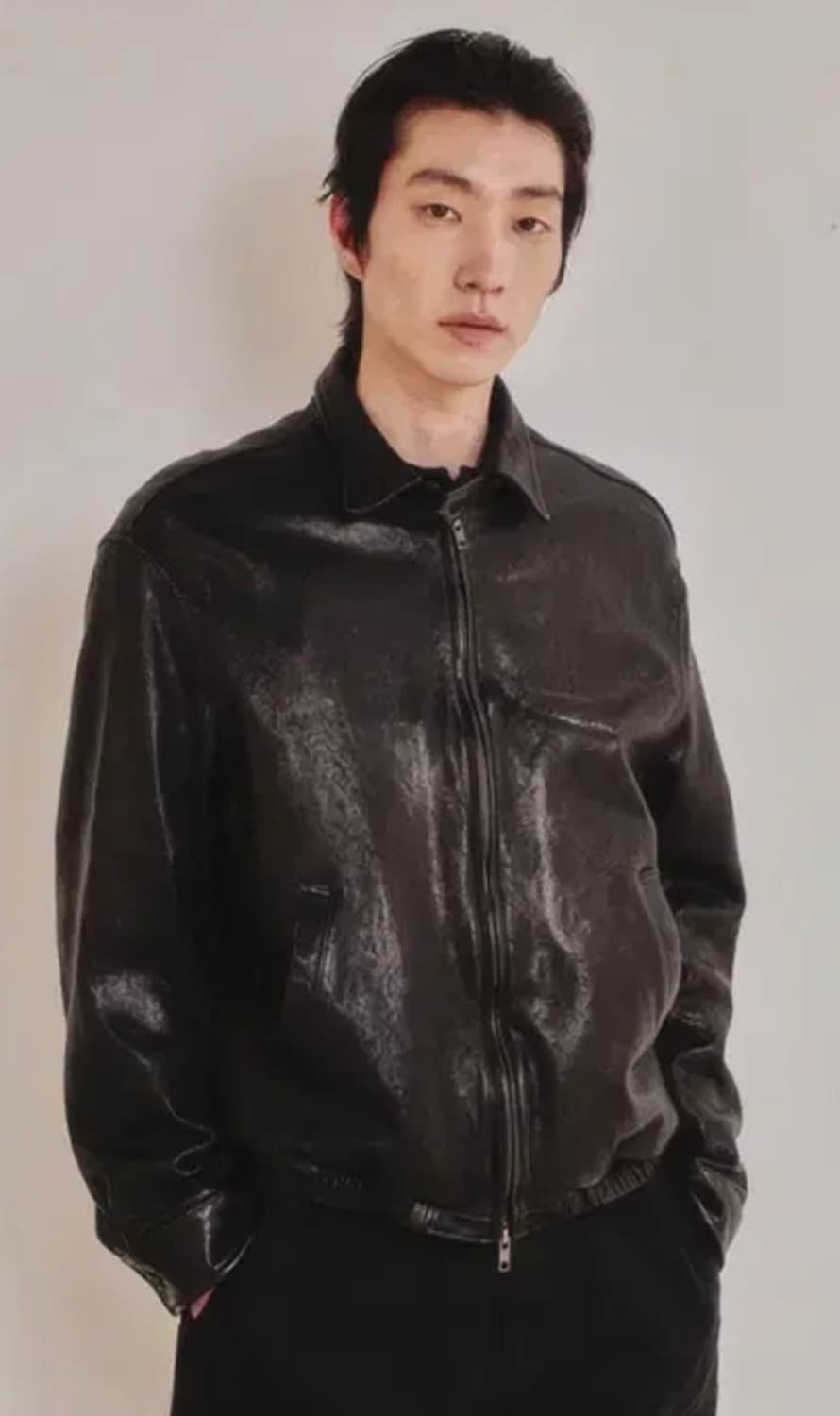 아트이프액츠 26ss 레더 스윙 자켓 블랙 XL 상품이미지1