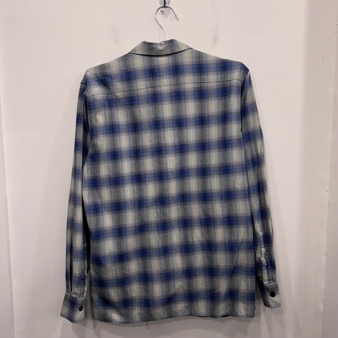 생로랑 레귤러 그라데이션 체크 셔츠 상품이미지5