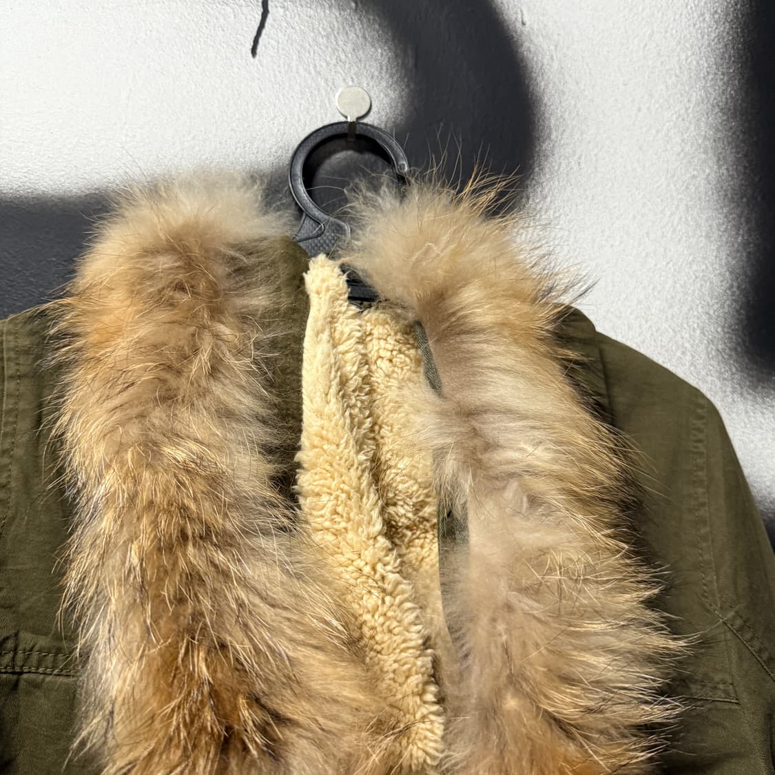 VTG 빈티지 리얼 퍼 디티일 피쉬 테일 플리스 야상 자켓 상품이미지5