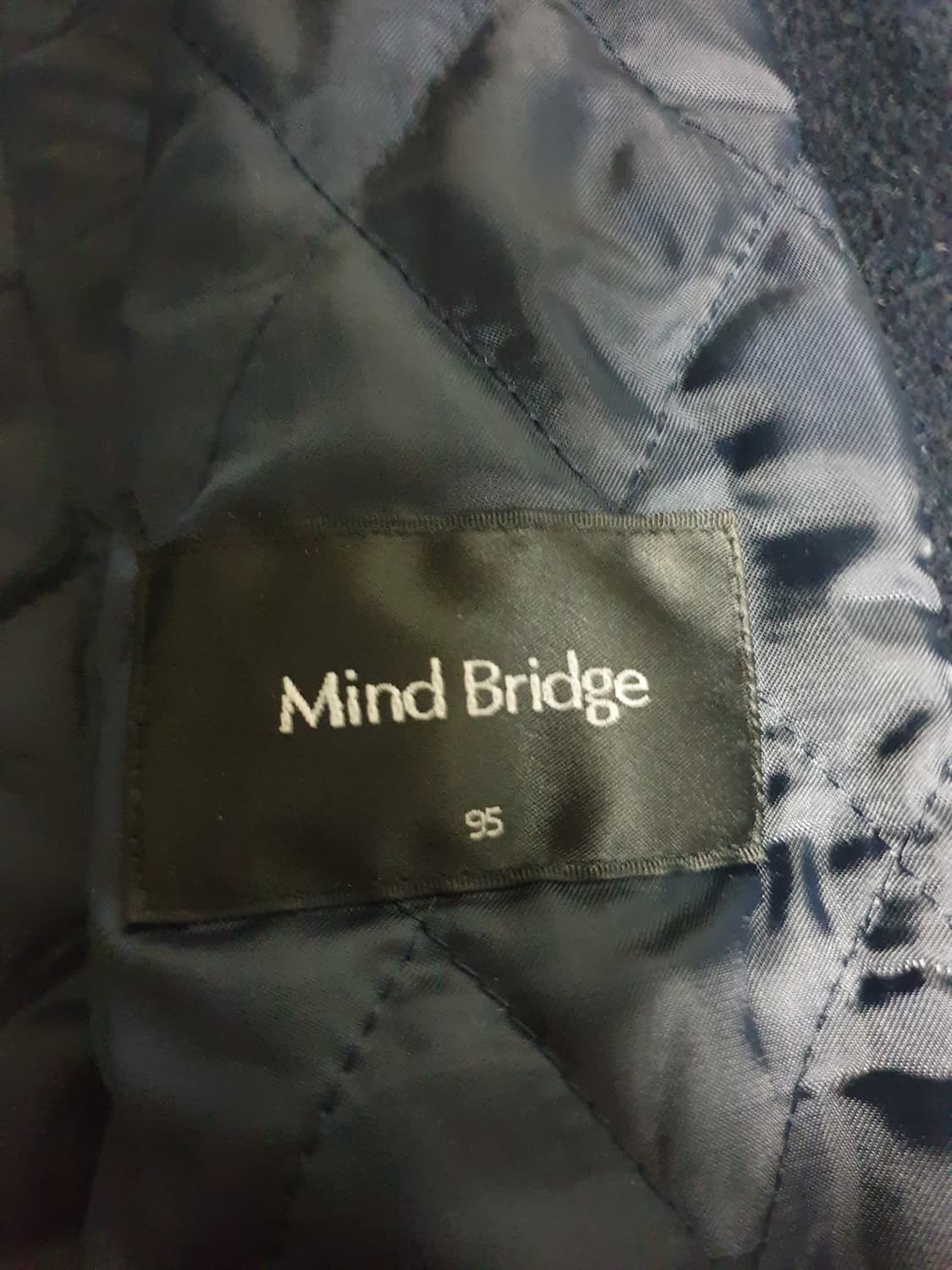 마인드브릿지 안감누빔 울혼방 코트 네이비 (95) 상품이미지4