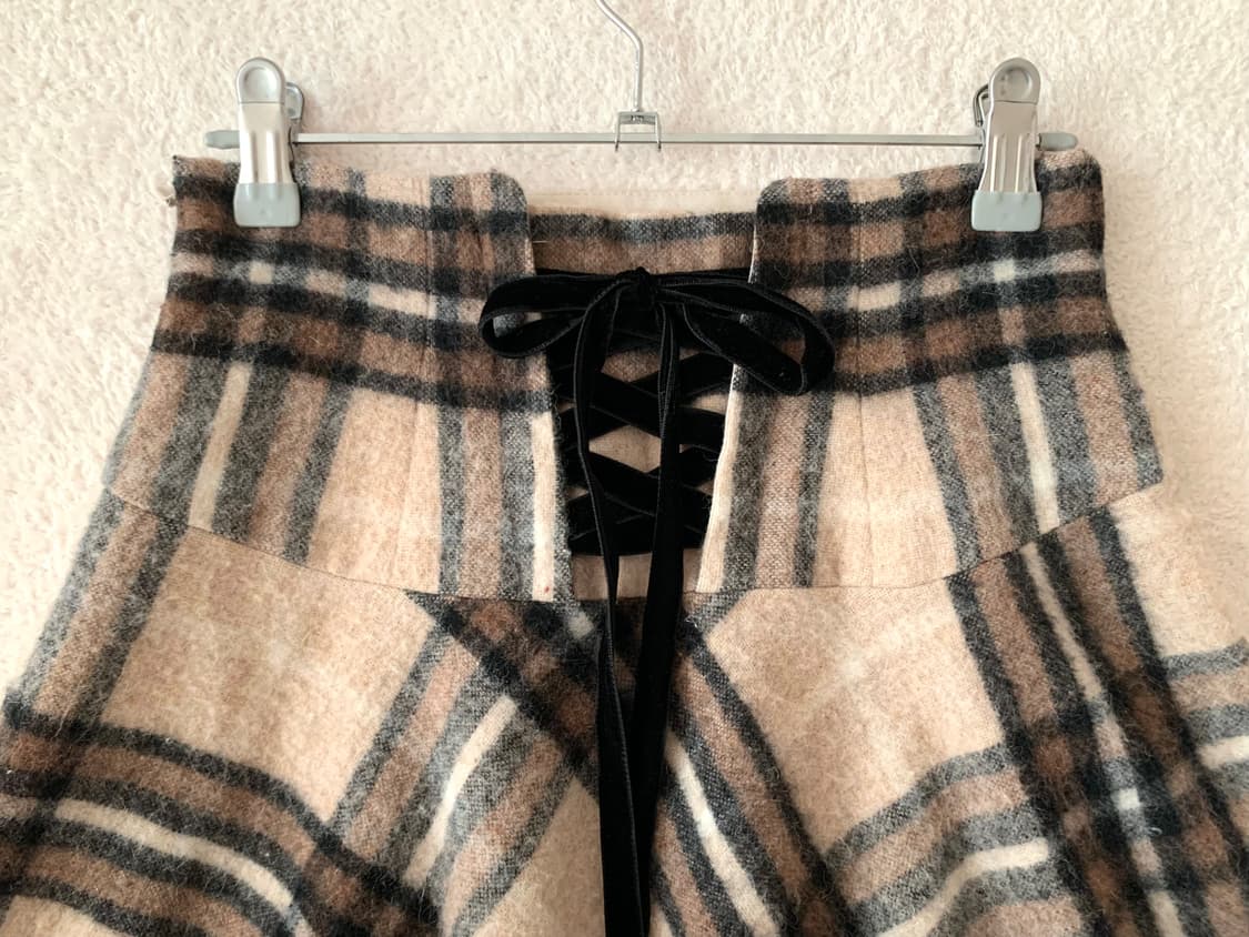 체크 아일렛 스커트 상품이미지2