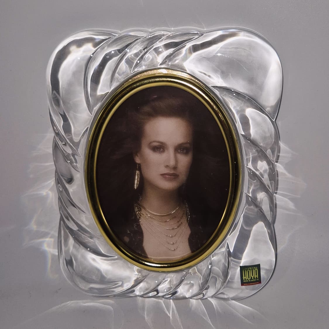90s 호야 크리스탈 스윌 오발 탁상 액자 상품이미지7