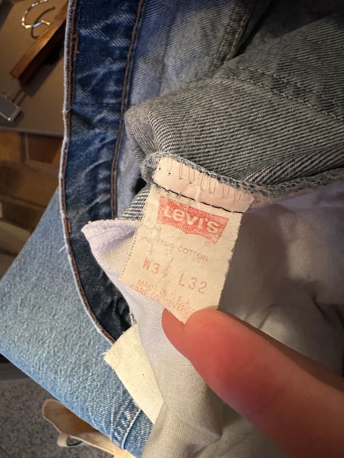 90s USA 빈티지 리바이스 517 오렌지탭 부츠컷 데님 팬츠 상품이미지6