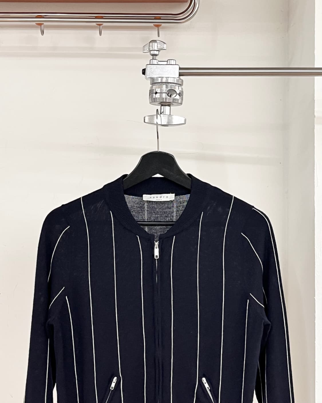 산드로 네이비 스트라이프 집업 상품이미지2