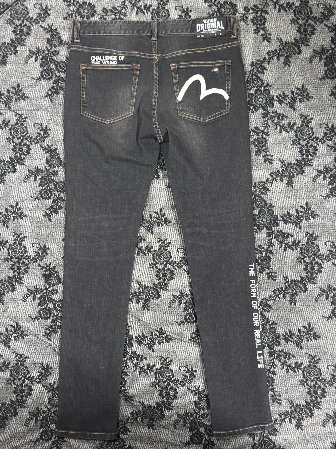 EVISU Vintage Distressed Black Skinny 상품이미지2