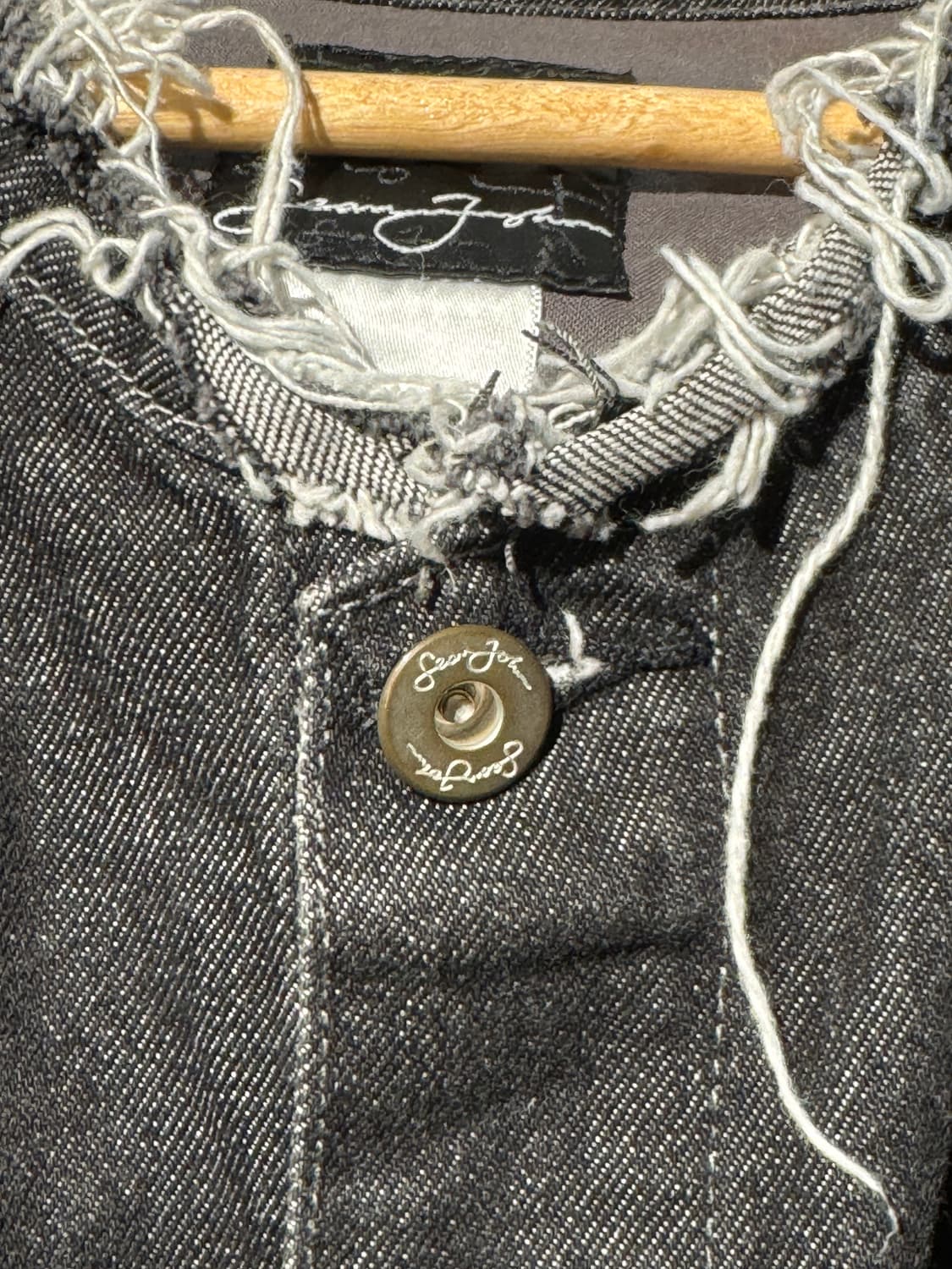 션존 오버핏 흑청 데님자켓 빈티지 올드스쿨 sean john XXL 상품이미지6