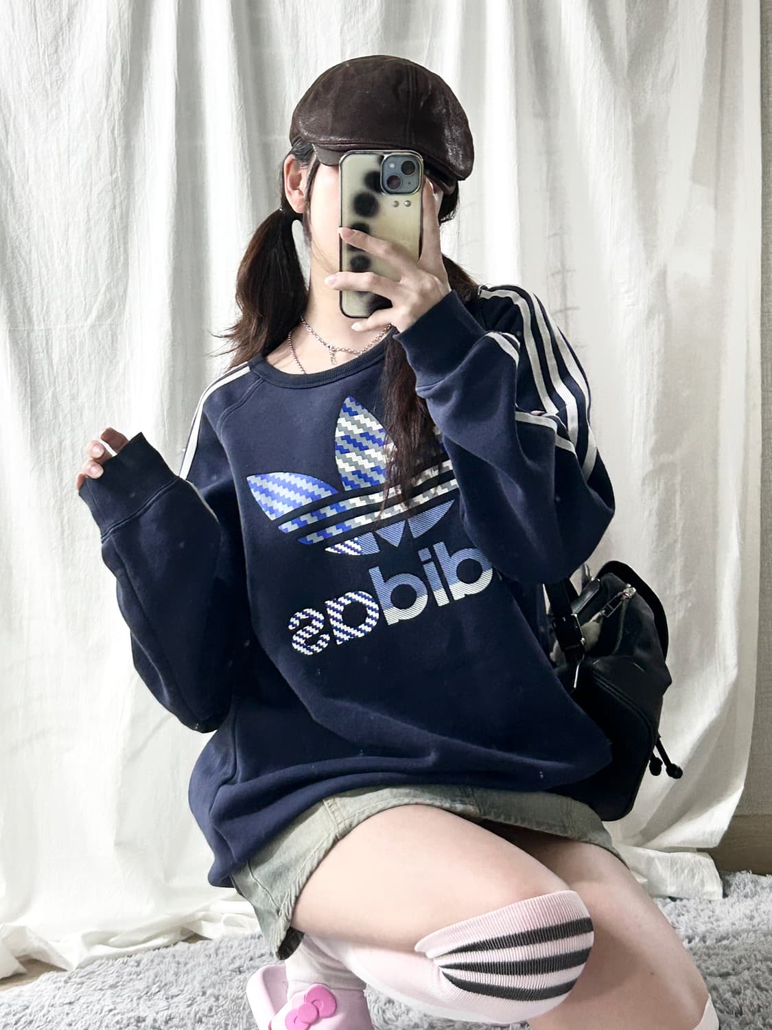 아디다스 빅로고 삼선 맨투맨 상품이미지2