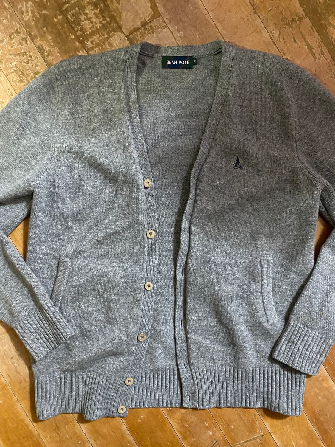 빈폴 남성 wool 100%그레이 가디건 (100사이즈) 상품이미지1