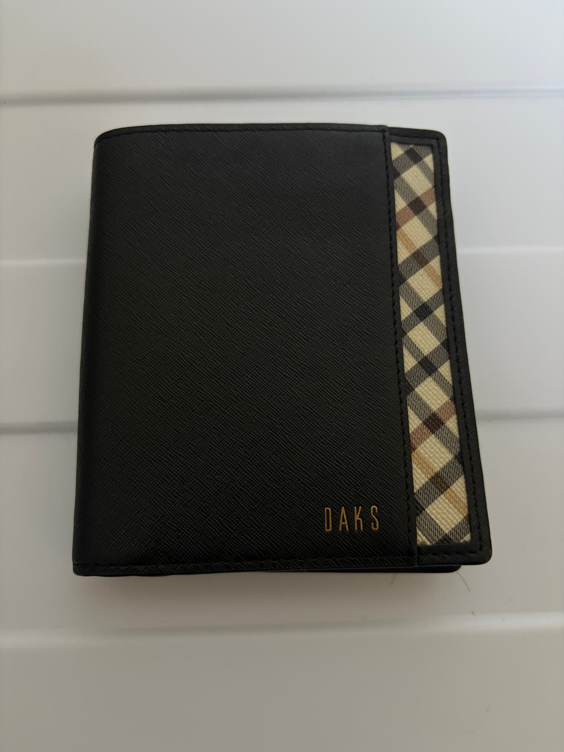[당일 배송] 닥스 블랙 체크 반지갑 상품이미지1