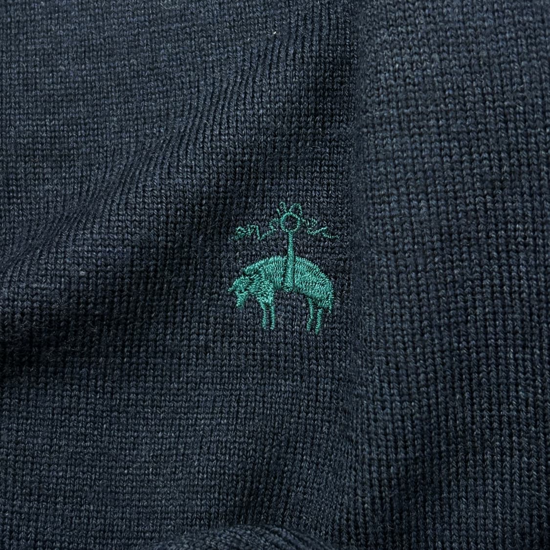 브룩스브라더스 네이비 카라넥 울 니트(M) 상품이미지4