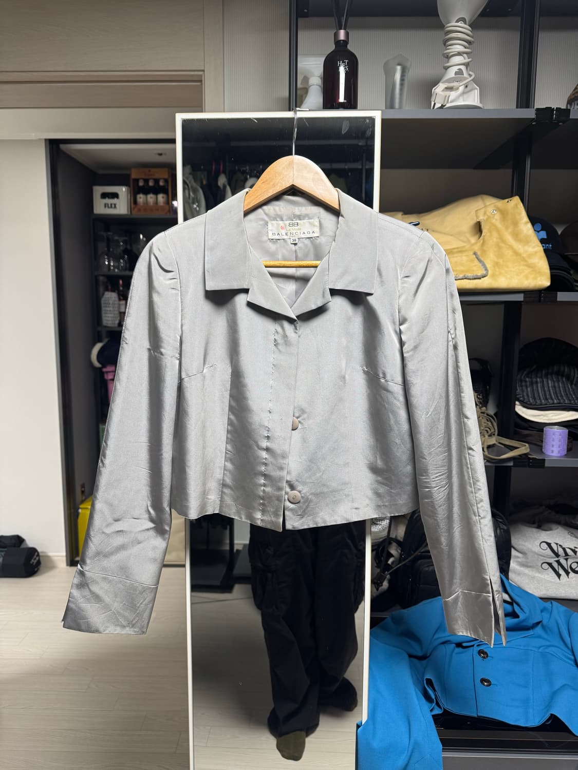 빈티지 발렌 새틴크롭자켓 상품이미지1