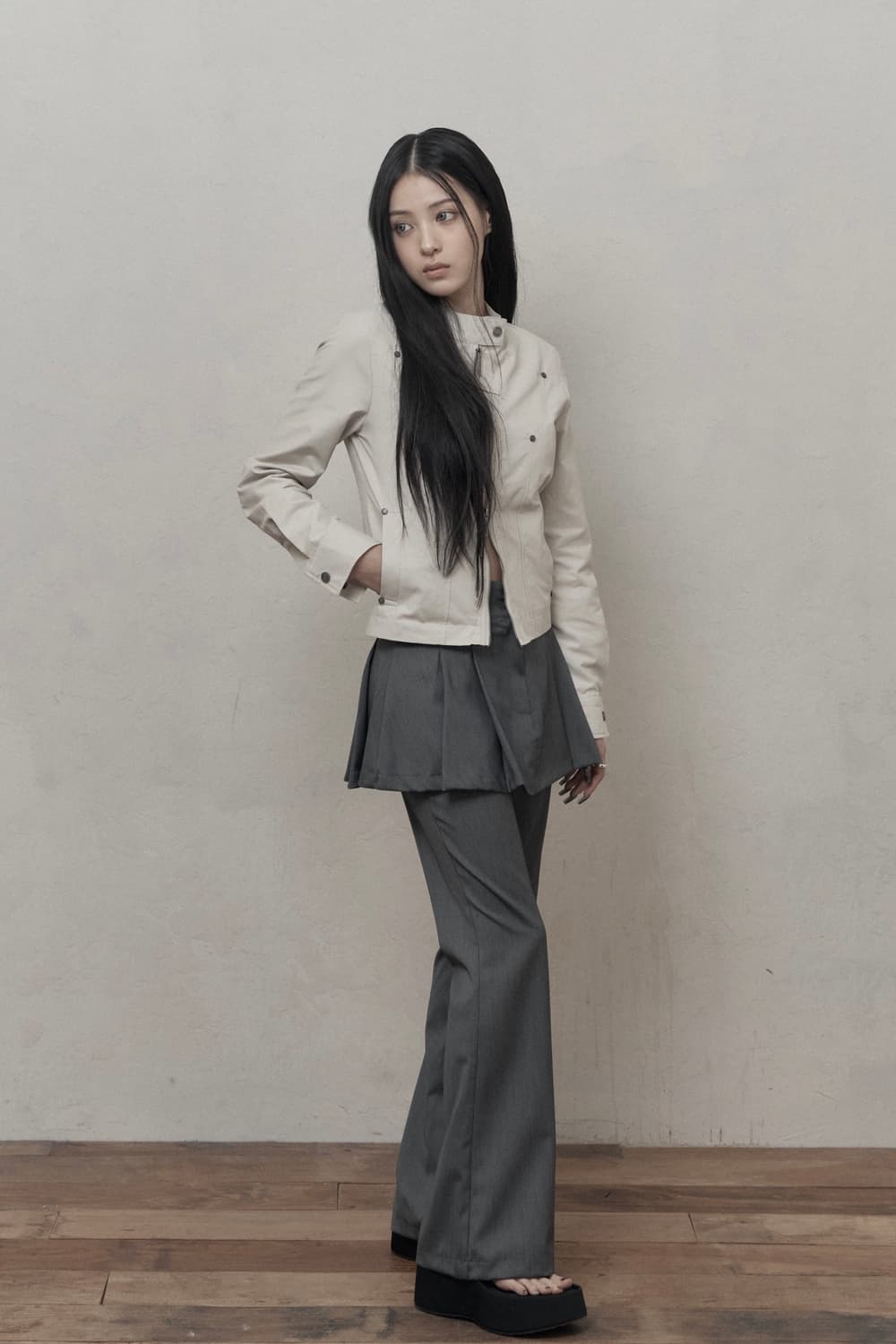 카키포인트 리벳 코튼 자켓 베이지 상품이미지9