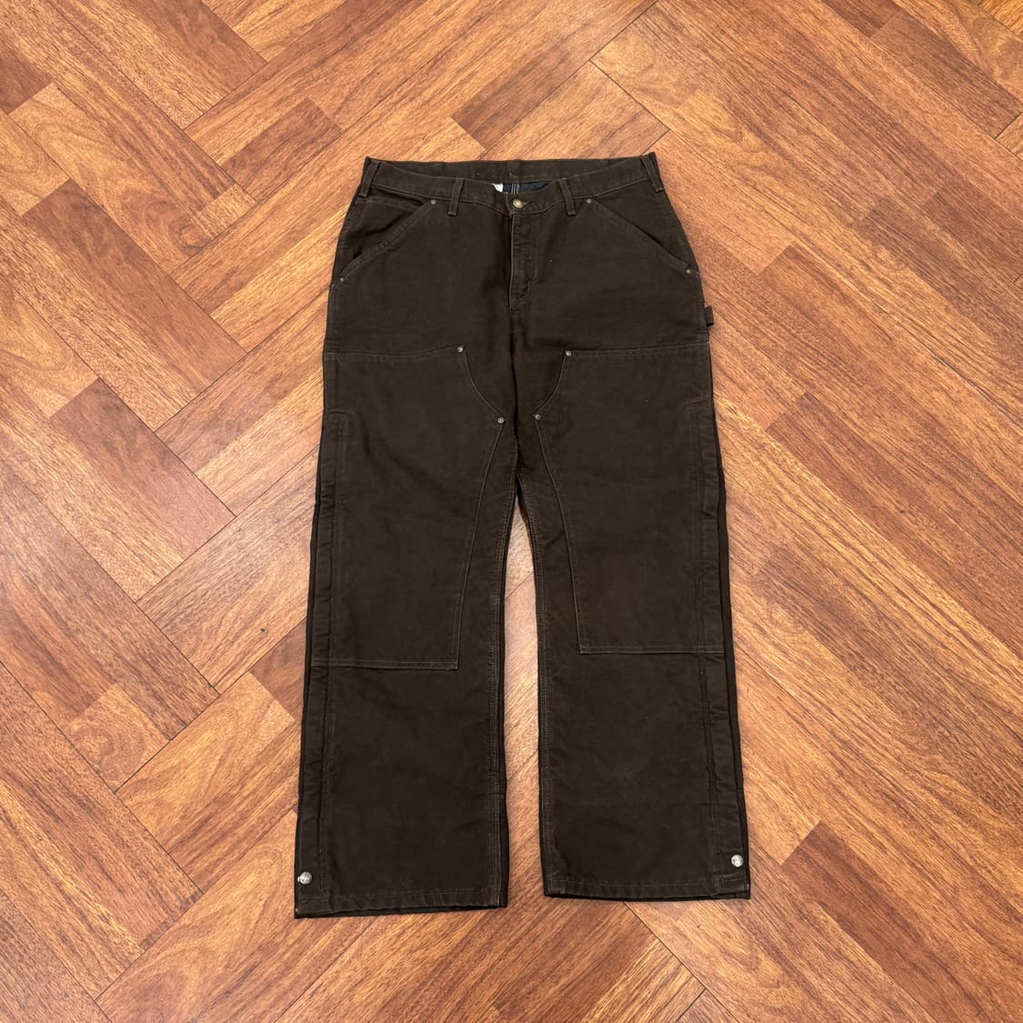 36 칼하트 USA 브라운 덕 더블 니 워크 팬츠 상품이미지2