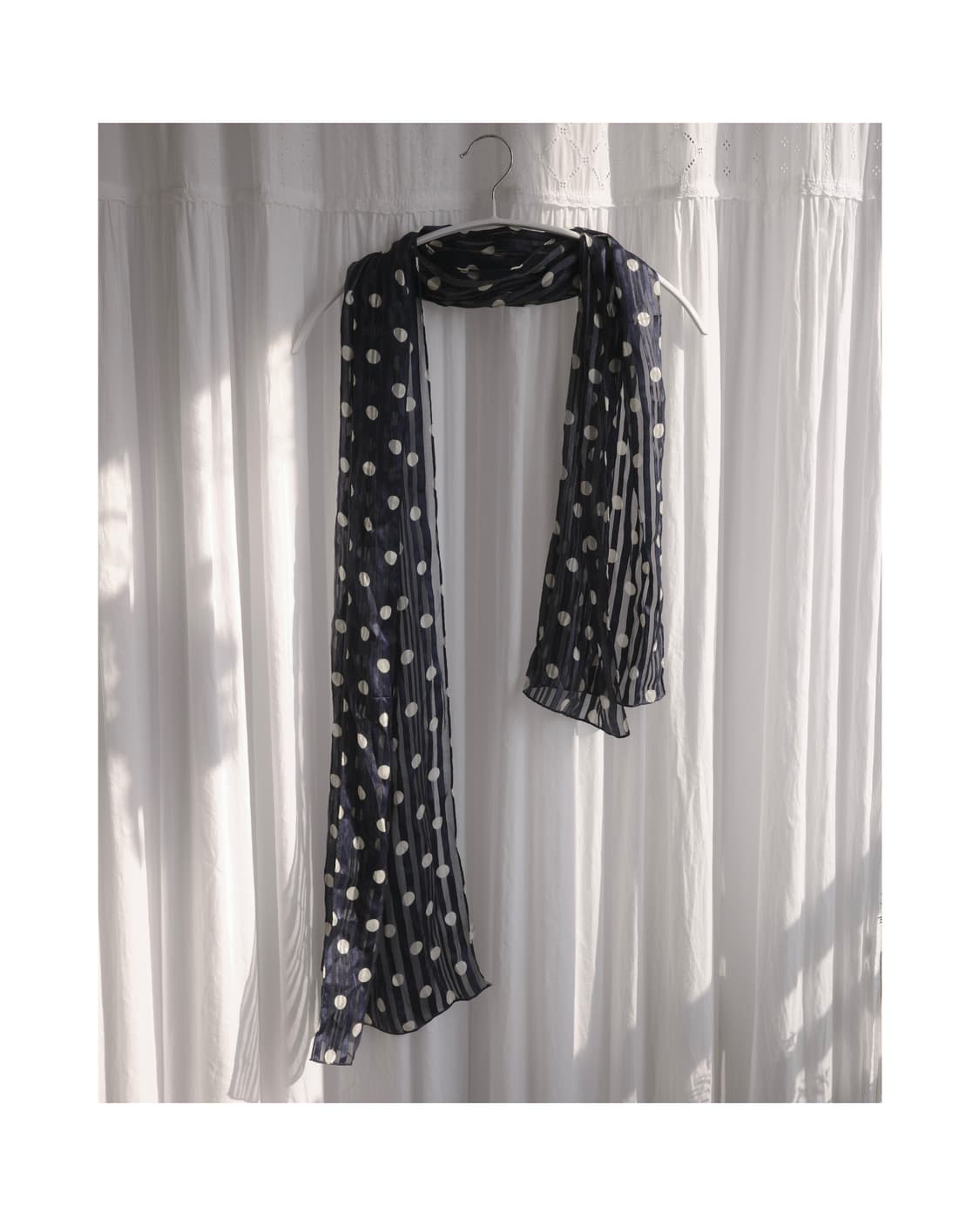 Dot stripe silk scarf 상품이미지1