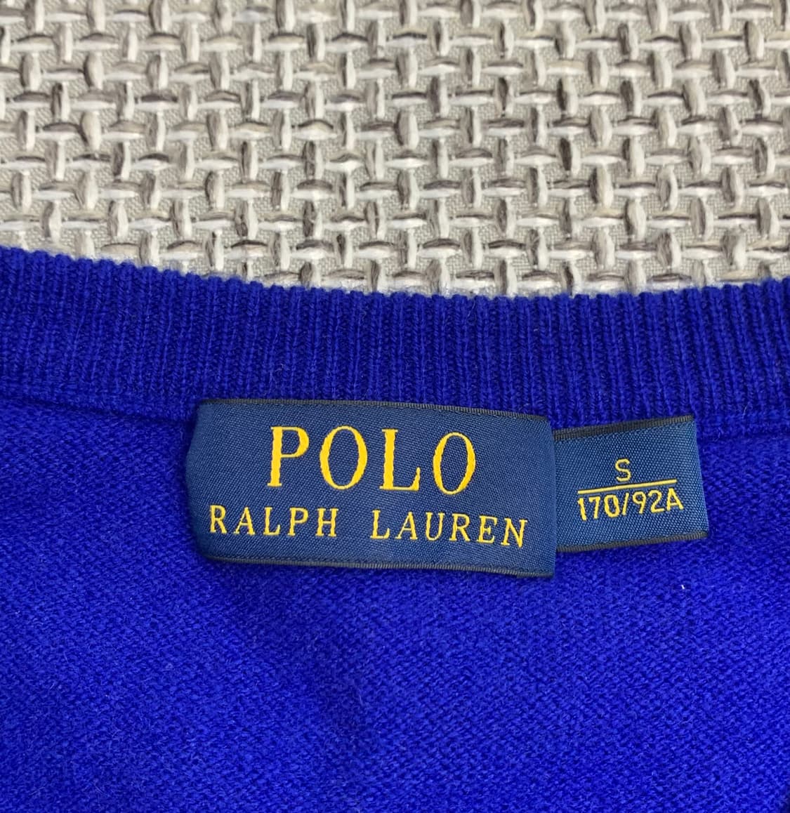 폴로 랄프로렌 브이넥 니트 블루 S 상품이미지3