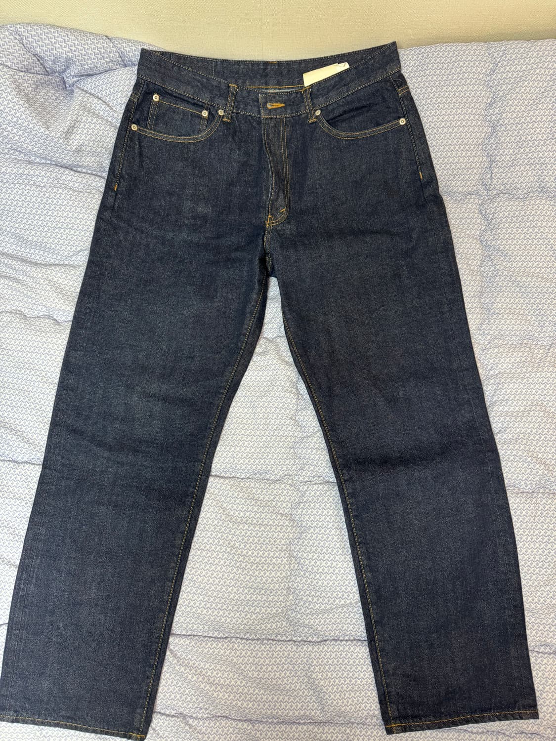 카키스 5pocket 셀비지 데님 청바지 L사이즈 상품이미지1